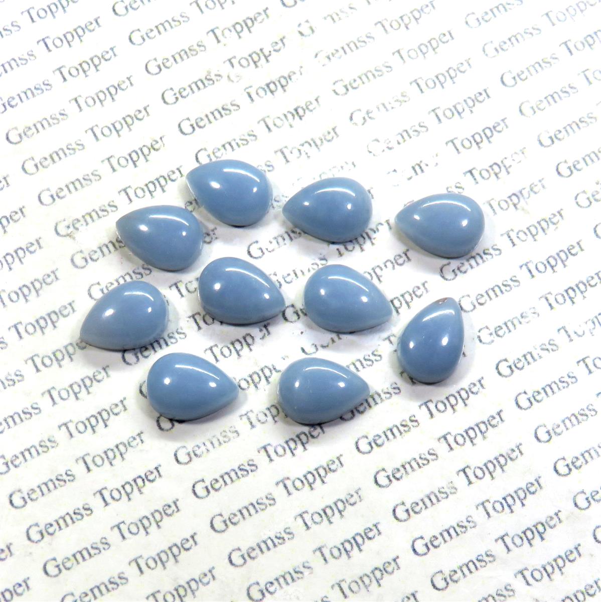 Angelite 9x12 mm Pear Cabochon